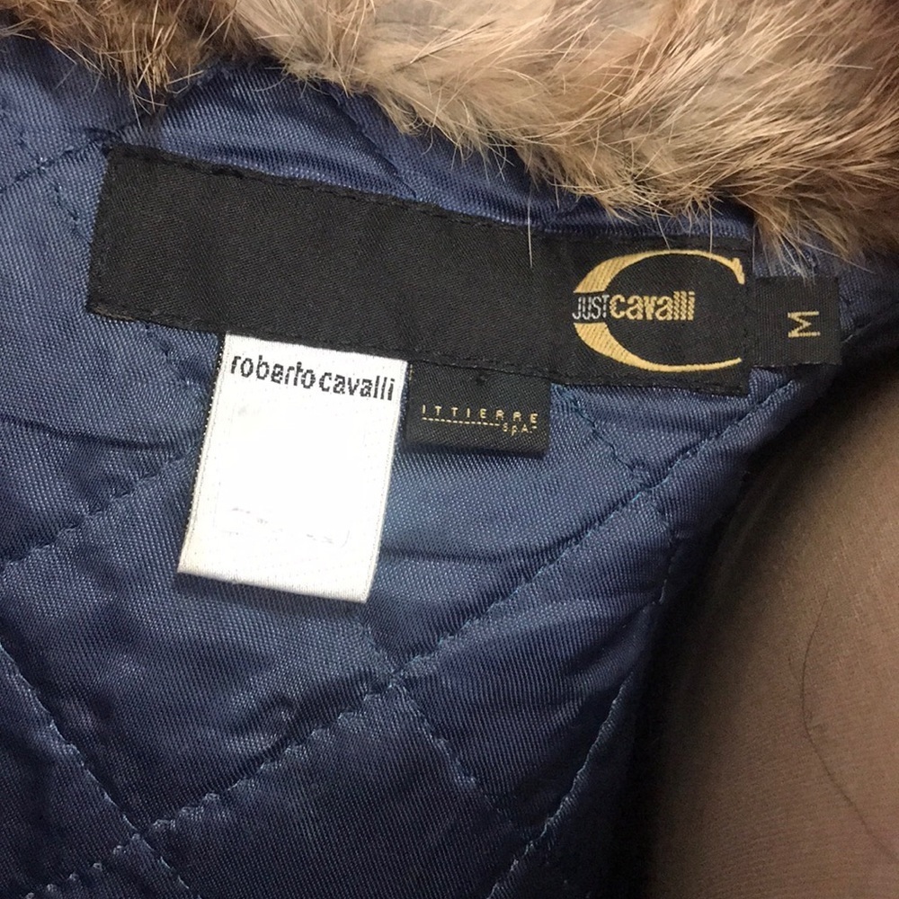 Roberto Cavalli Denim Rabbit Fur Lined Jacket - Picture 14 of 16